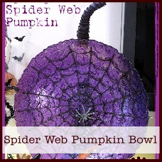 spider web pumpkin bowl