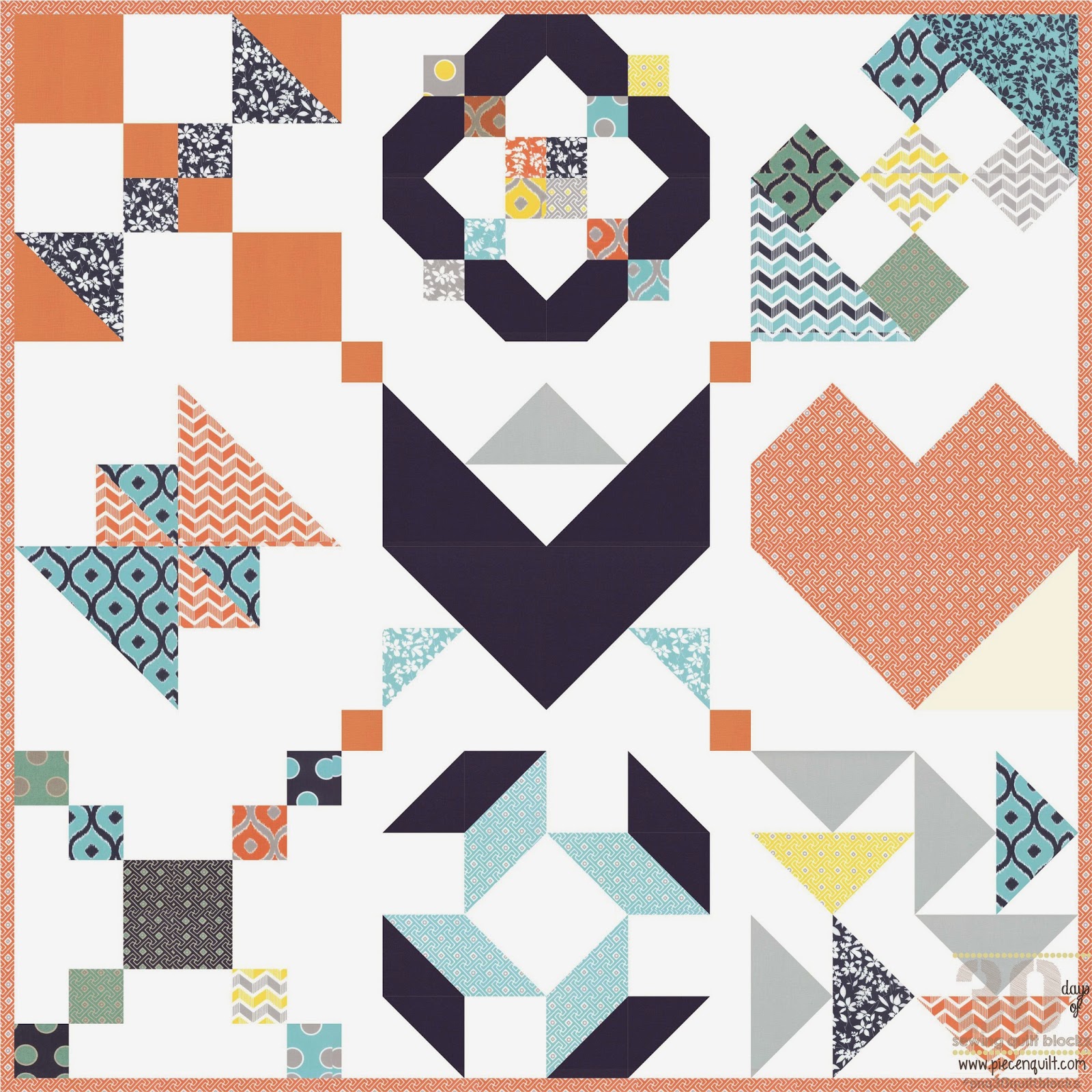 Piece N Quilt How to 30 Days of Sewing Quilt Blocks Sampler 1