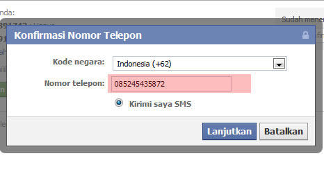 Verifikasi ulang akun facebook