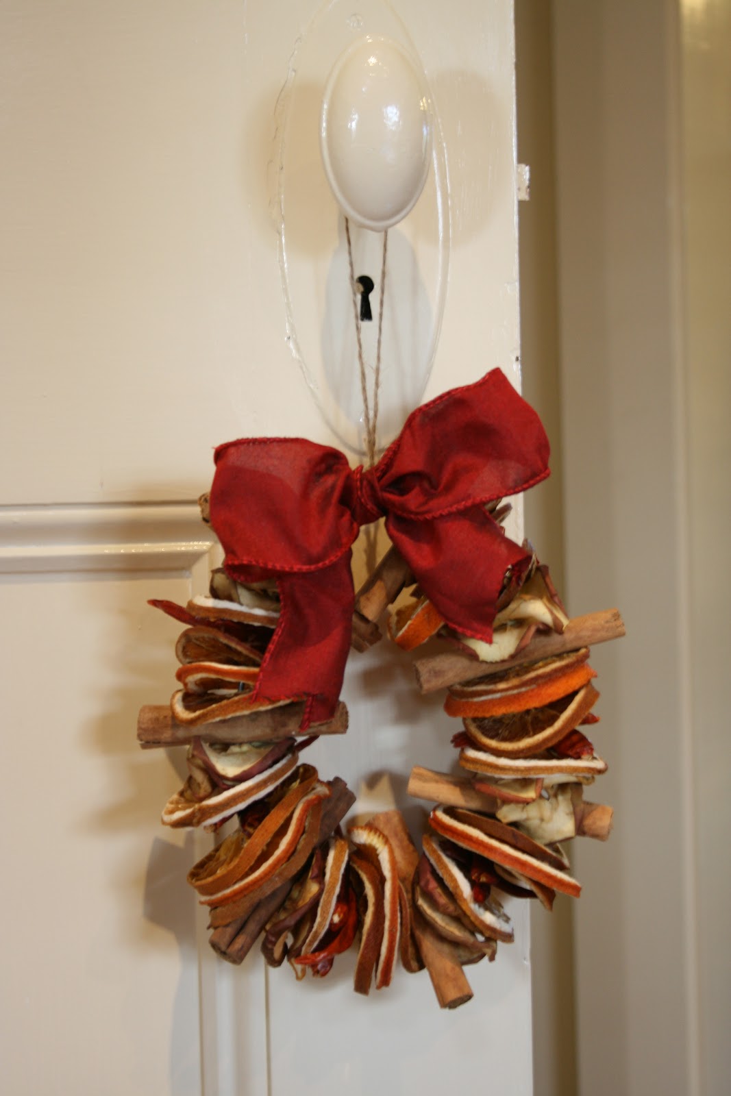 Buckingham Road Dried fruit and cinnamon wreath.
