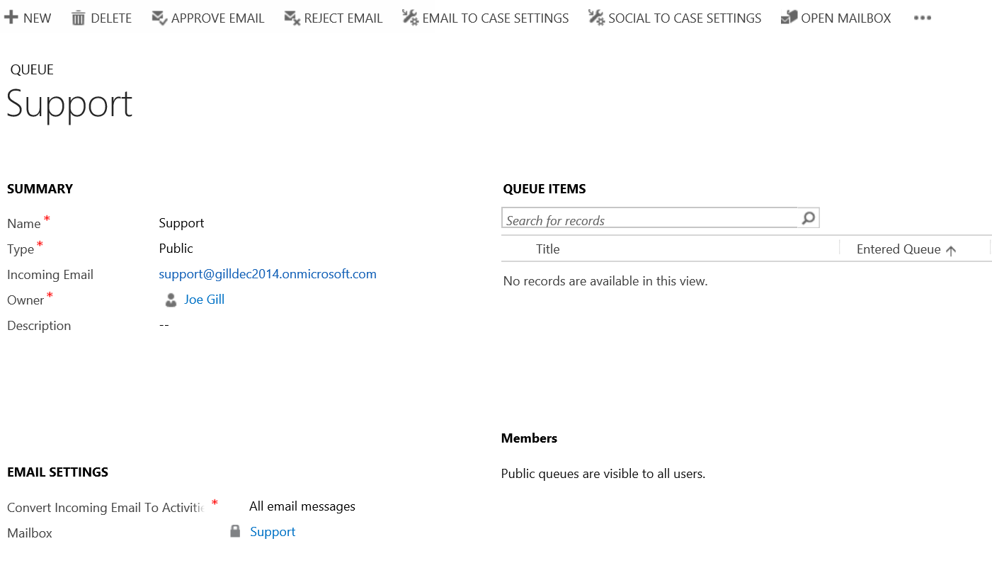 CRM Queue with a Office 365 Shared Mailbox Joe Gill