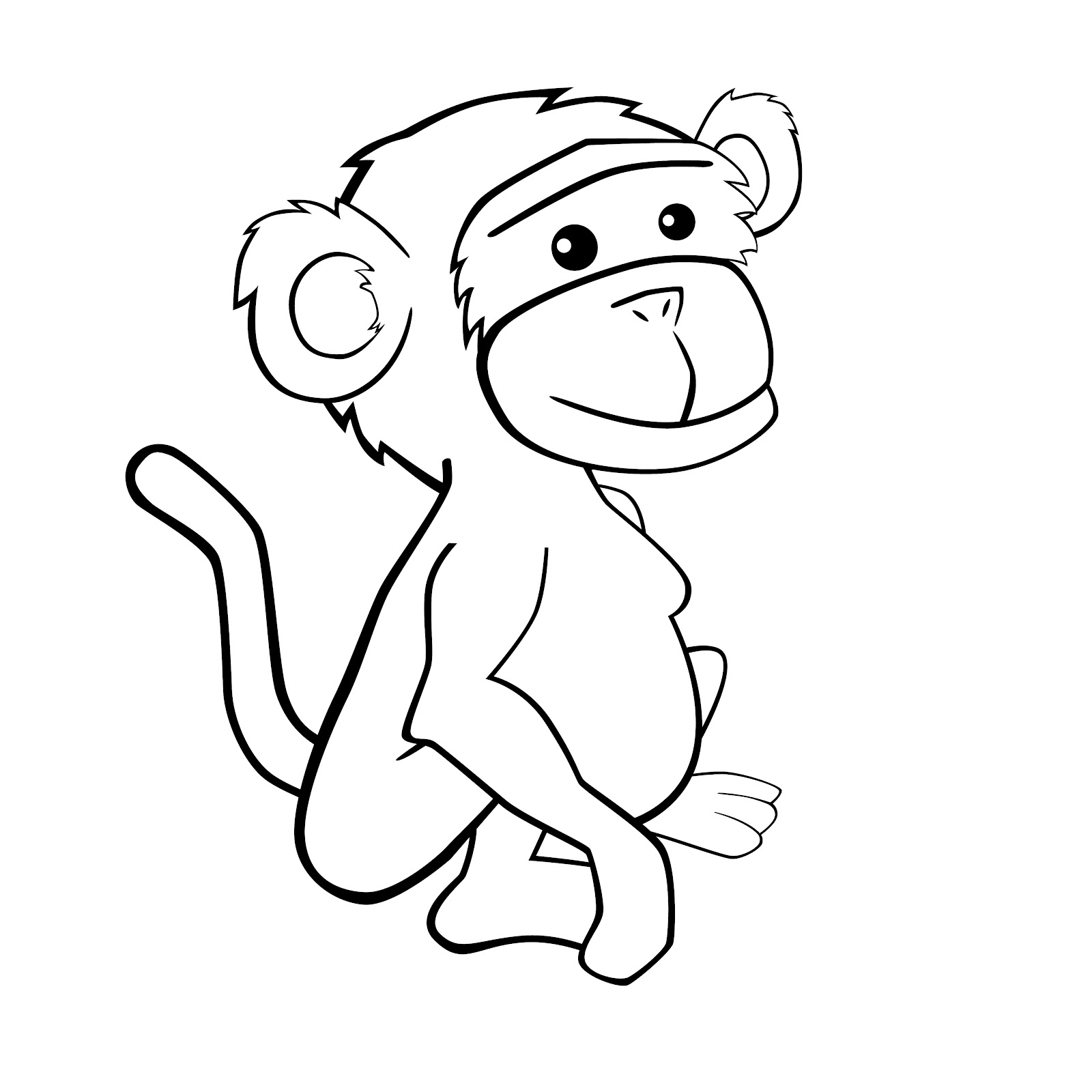 Line Art Monkey : Wee theng s artwork vector art monkey