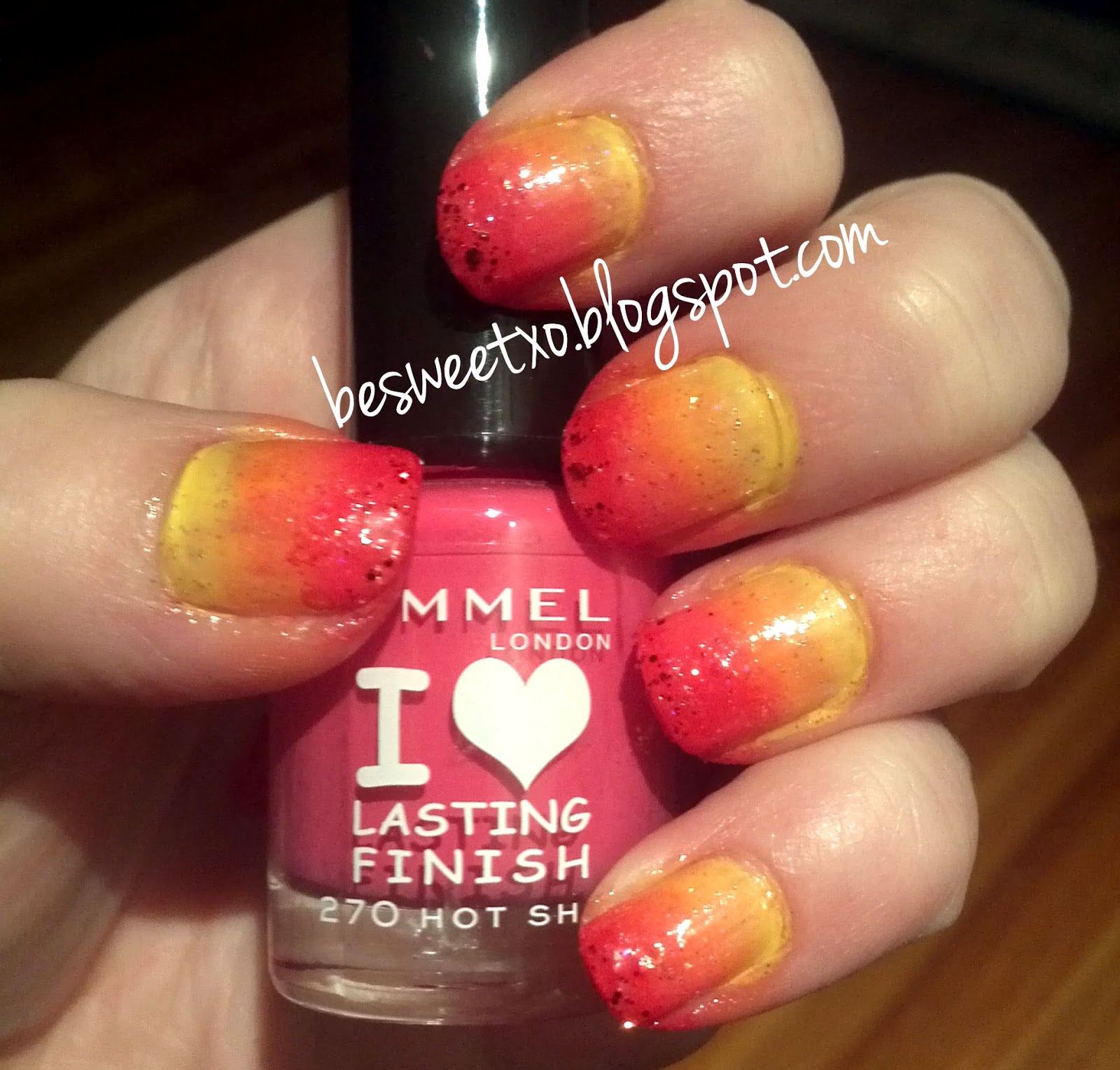 besweetxo Tequila Sunrise Nails