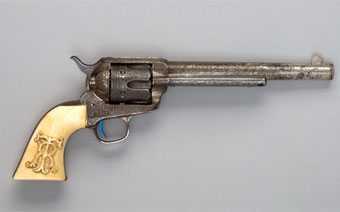 colt revolver roosevelt action single theodore army teddy engraved gun guns western ivory revolvers 1873 autry saa american grips arms