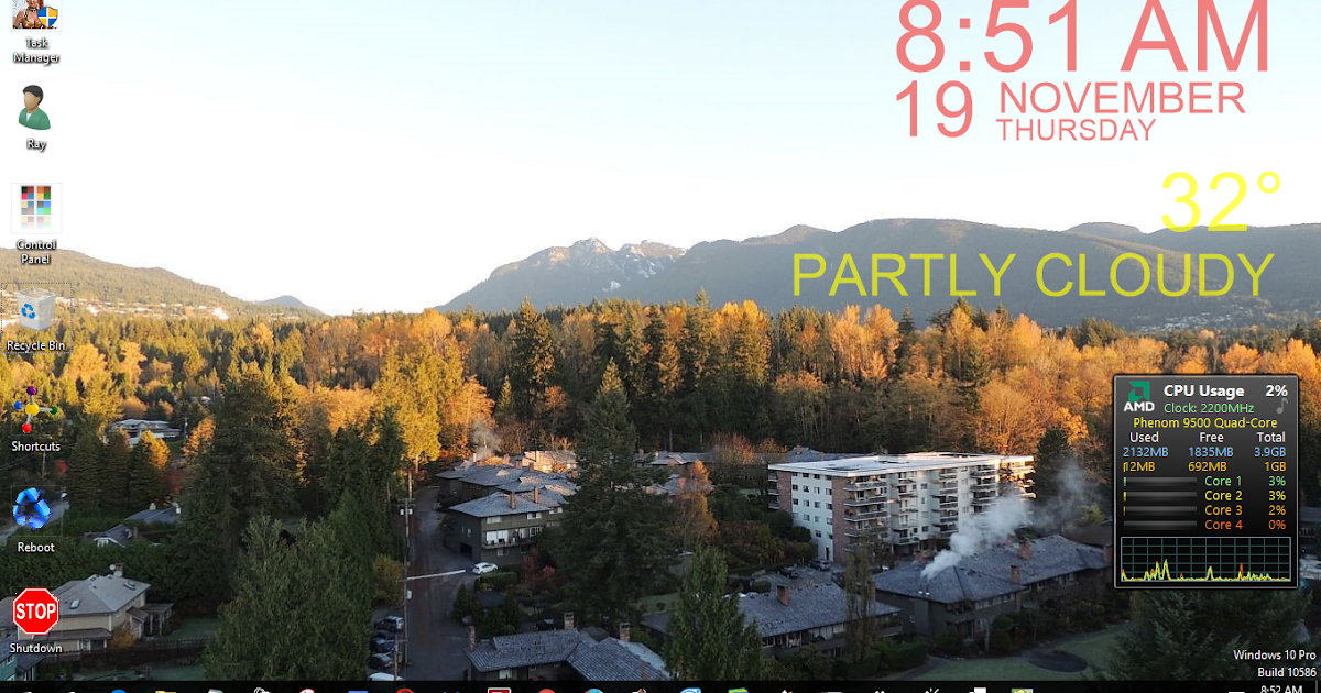 RAY'S BLOGGING AGAIN: Today's Weather - as a Desktop Background