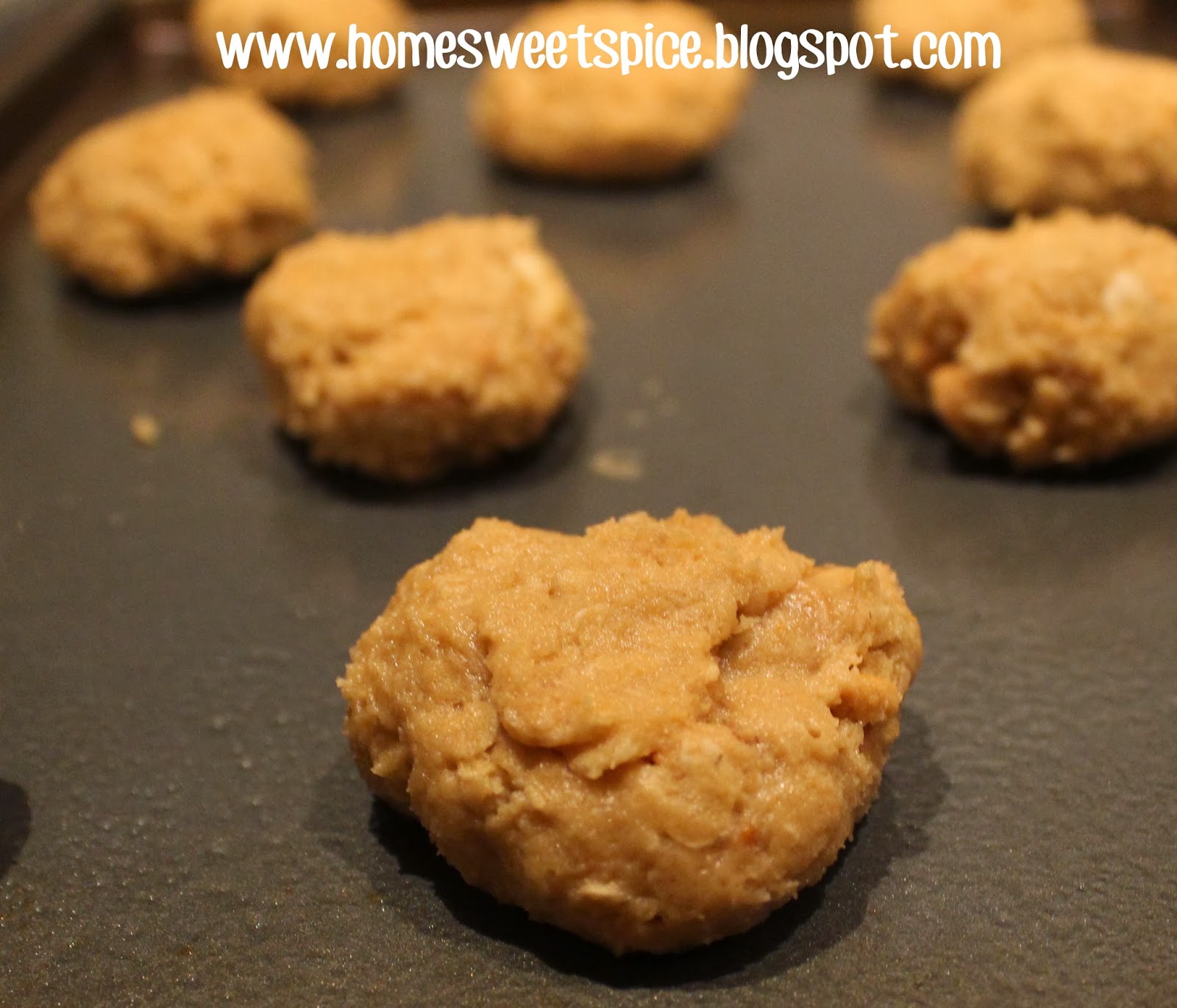 Home.Sweet.Spice Peanut Butter & Macadamia Nut Oatmeal Cookies