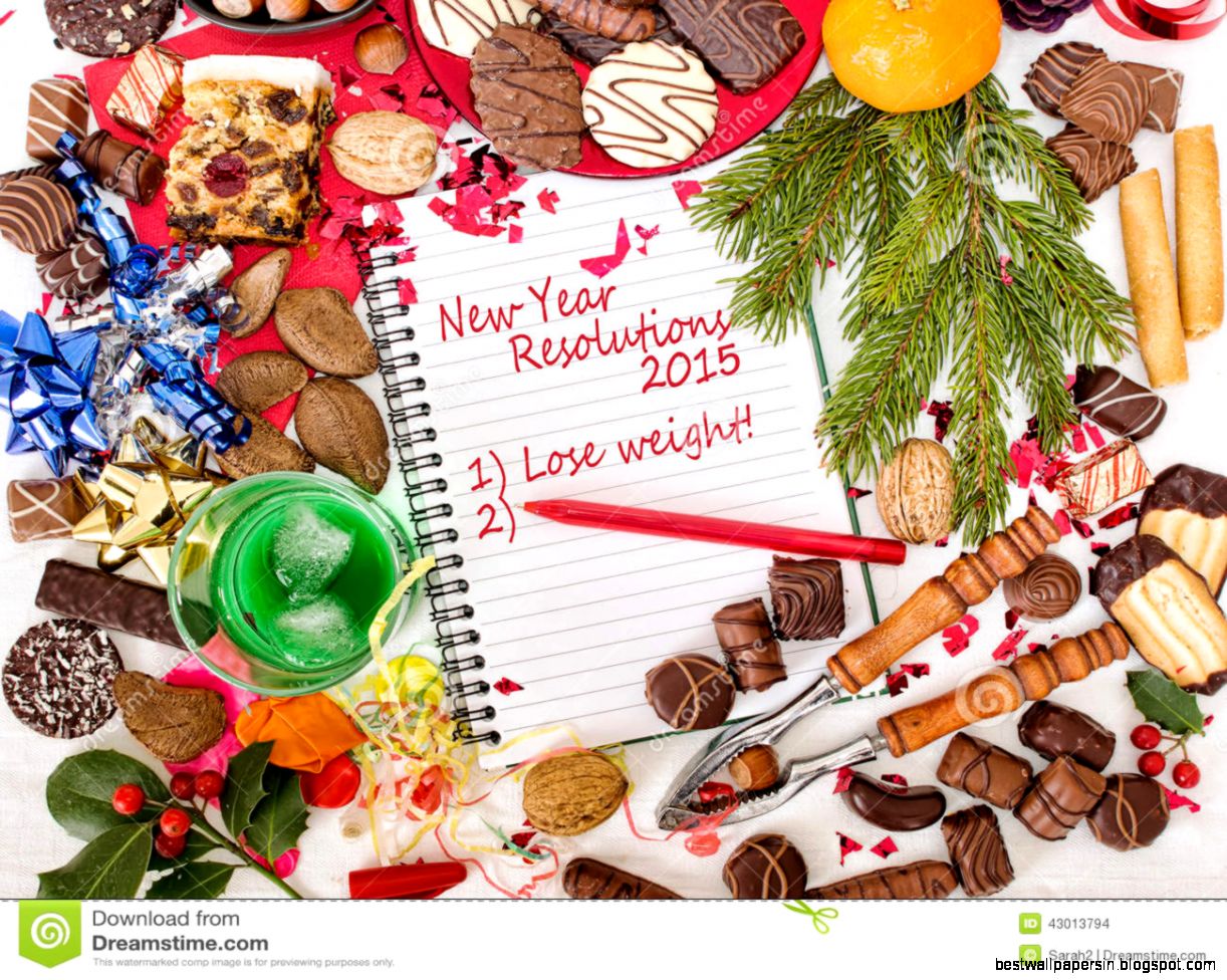 Christmas Food Feast And New Year Resolution To Diet Stock Photo Christmas Food Feast And New Year Resolution To Diet Stock Photo
