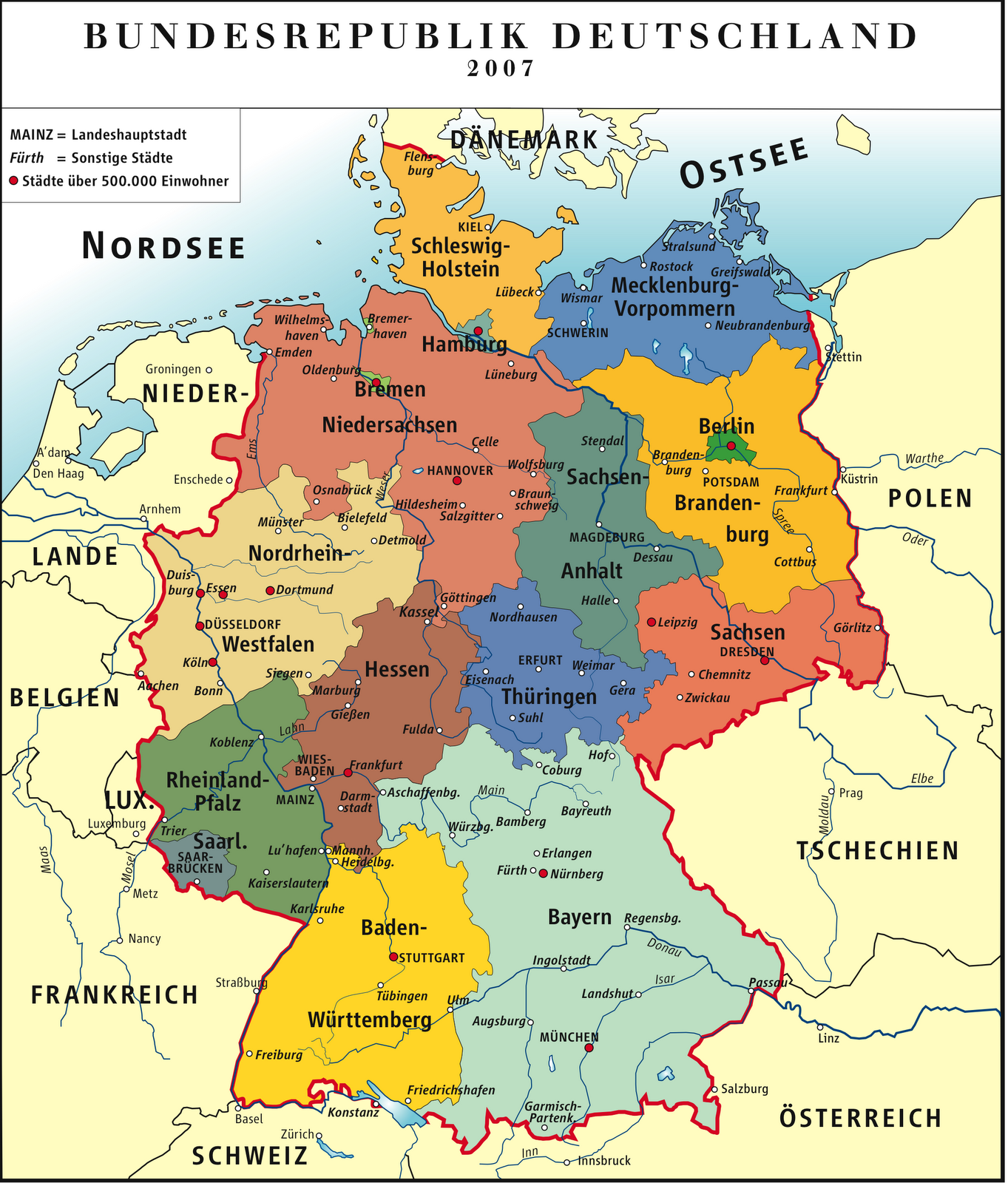 Ciudades Más Importantes De Alemania Mapa