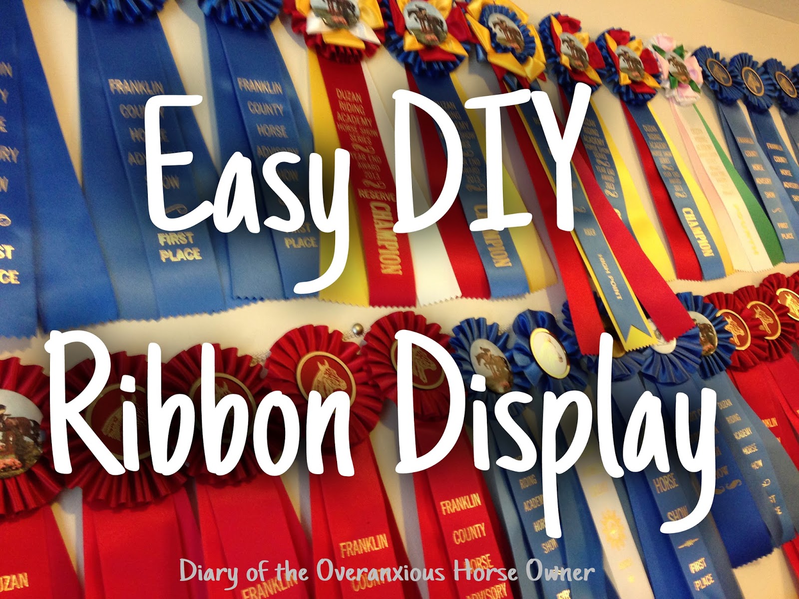 Diary of the Overanxious Horse Owner Easy DIY Ribbon Display