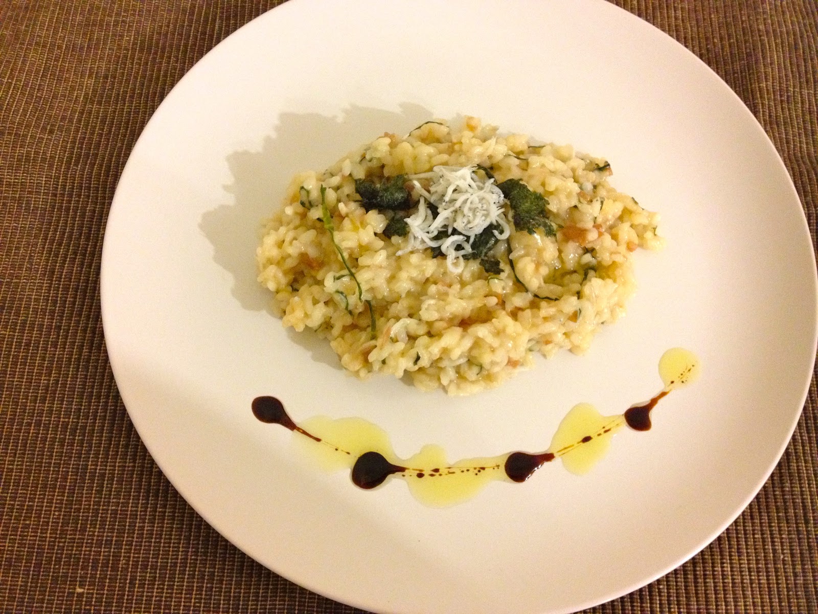 Poppin' kitchen Ume plum and Japanese anchovy risotto