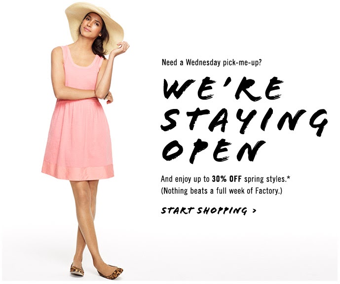 J.Crew Aficionada J.Crew Factory Email A little midweek chic up to