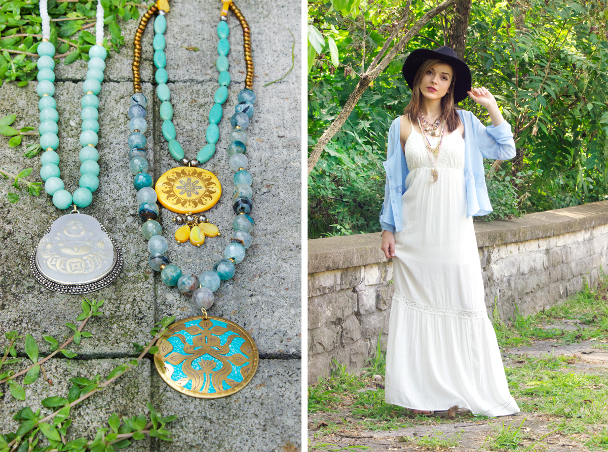 hippie style bohemian beaded necklaces by Allison Beth Cooling