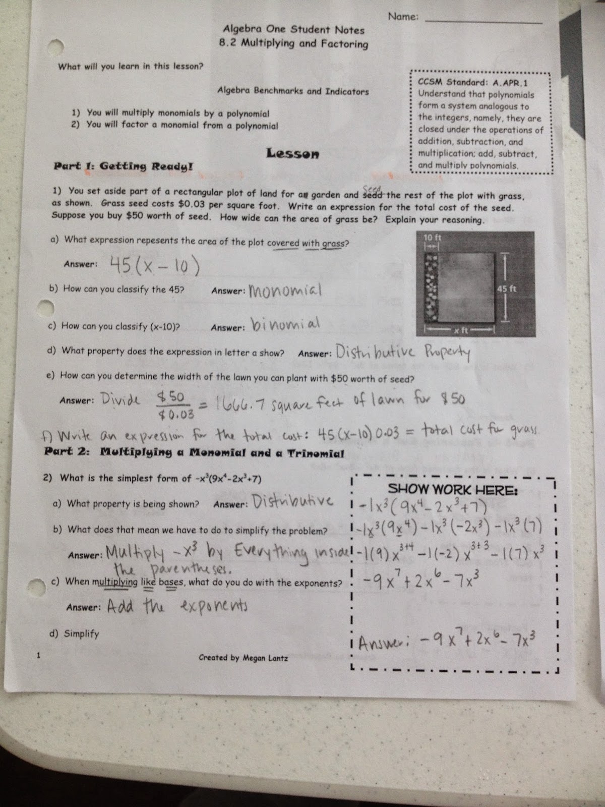 Factoring polynomials practice picture