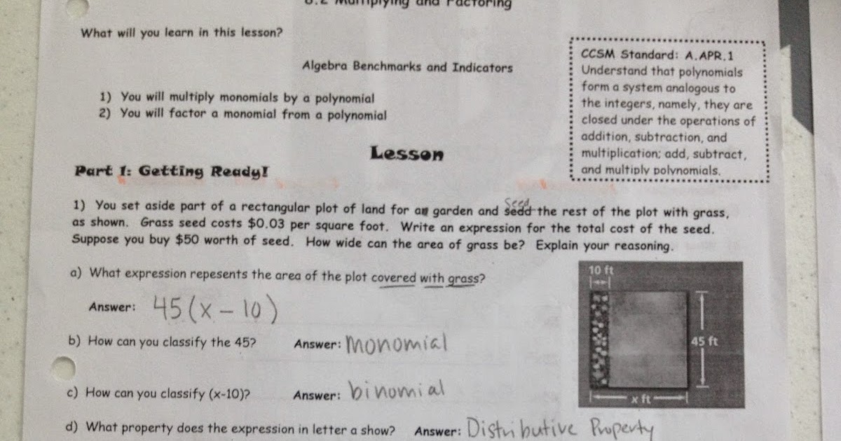 More work factoring trinomials common core algebra i homework picture