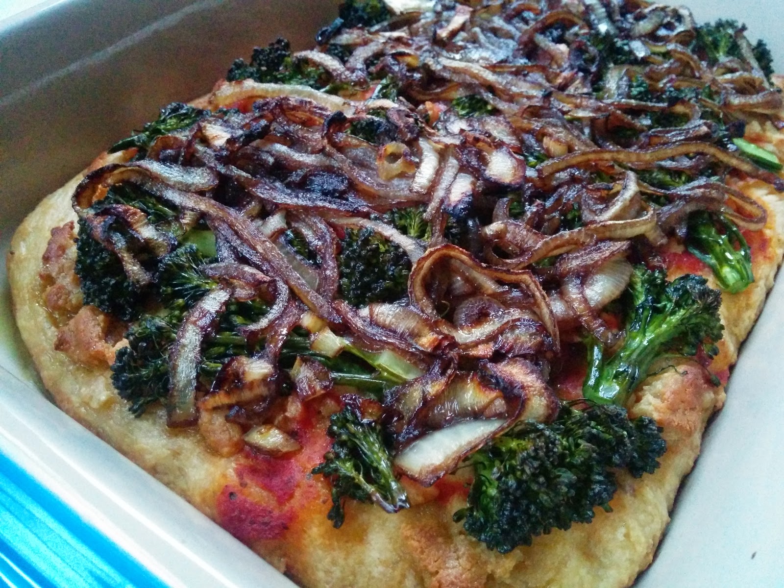 WholeFoodVegan Multigrain Flatbread Pizza with Sweet Balsamic Onions