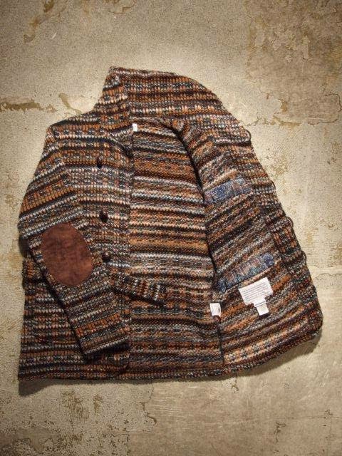 FWK by Engineered Garments Shawl Collar Knit Jacket in Orage/Brown Rib Sweater Knit Fall/Winter 2014 SUNRISE MARKET