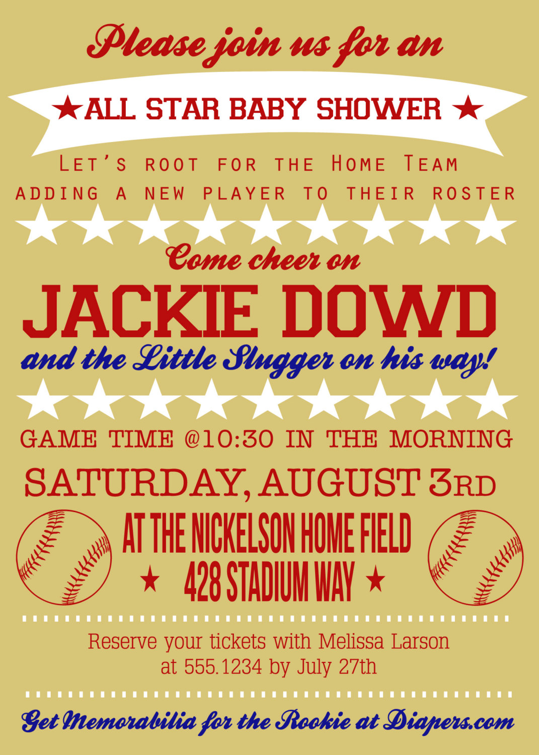 The Larson Lingo A Baby Boy Baseball Shower
