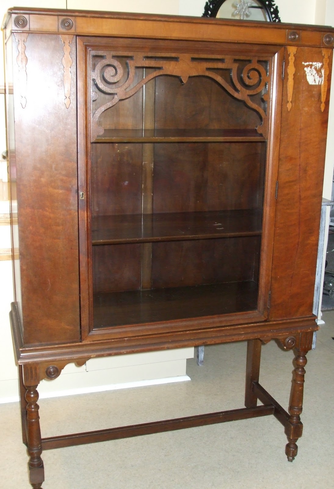 Shabby chic kitchen cabinets White China Cabinet