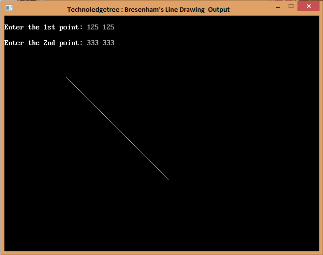 Technoledgetree Write a C program for BRESENHAM's Line Drawing Algorithm