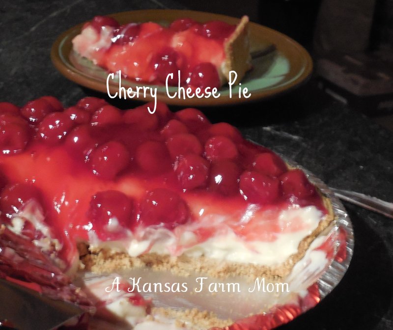 Tales of a Kansas Farm Mom W4DWCherry Cheese Pie