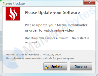 Este é um player update falso Imagem de player update falso