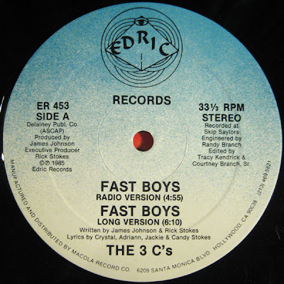 The 3 C's ‎– Fast Boys (1985, VLS, 320)