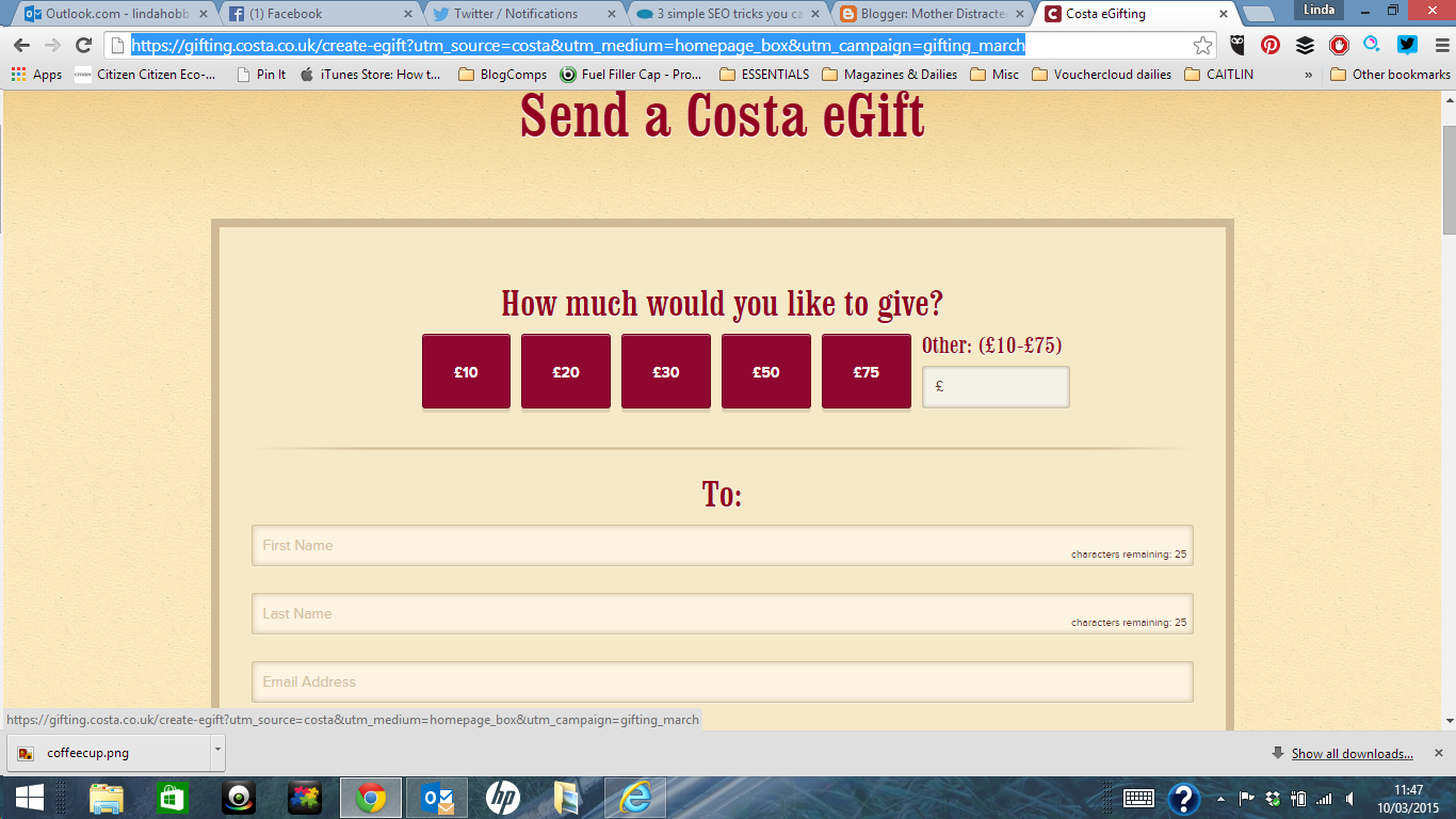 Costa Coffee Gift Cards – A Mother’s Day Gift To Perk Her Up