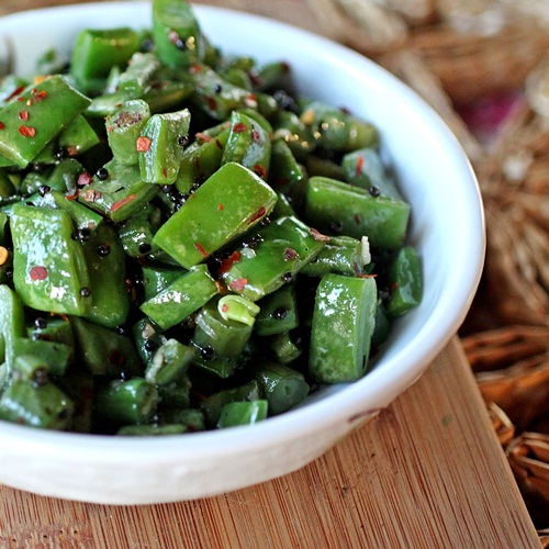 Green Beans with Toasted Mustard Seeds and Garlic Meggan Backwood