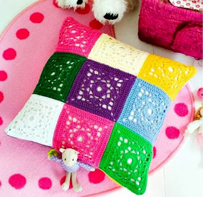 almofadas em croche com receita