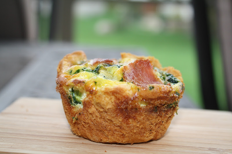 Jourdan Leigh in the kitchen Mini Spinach & Bacon Quiches