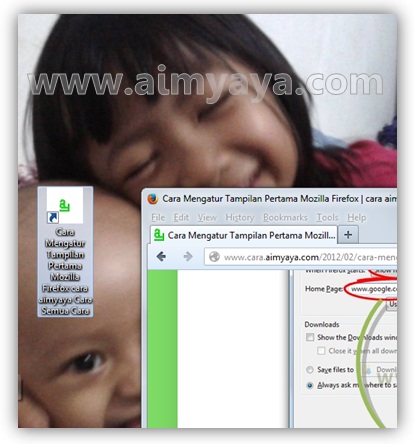 Contoh shortcut alamat website di desktop komputer/laptop Gambar: Contoh shortcut alamat website di desktop komputer/laptop
