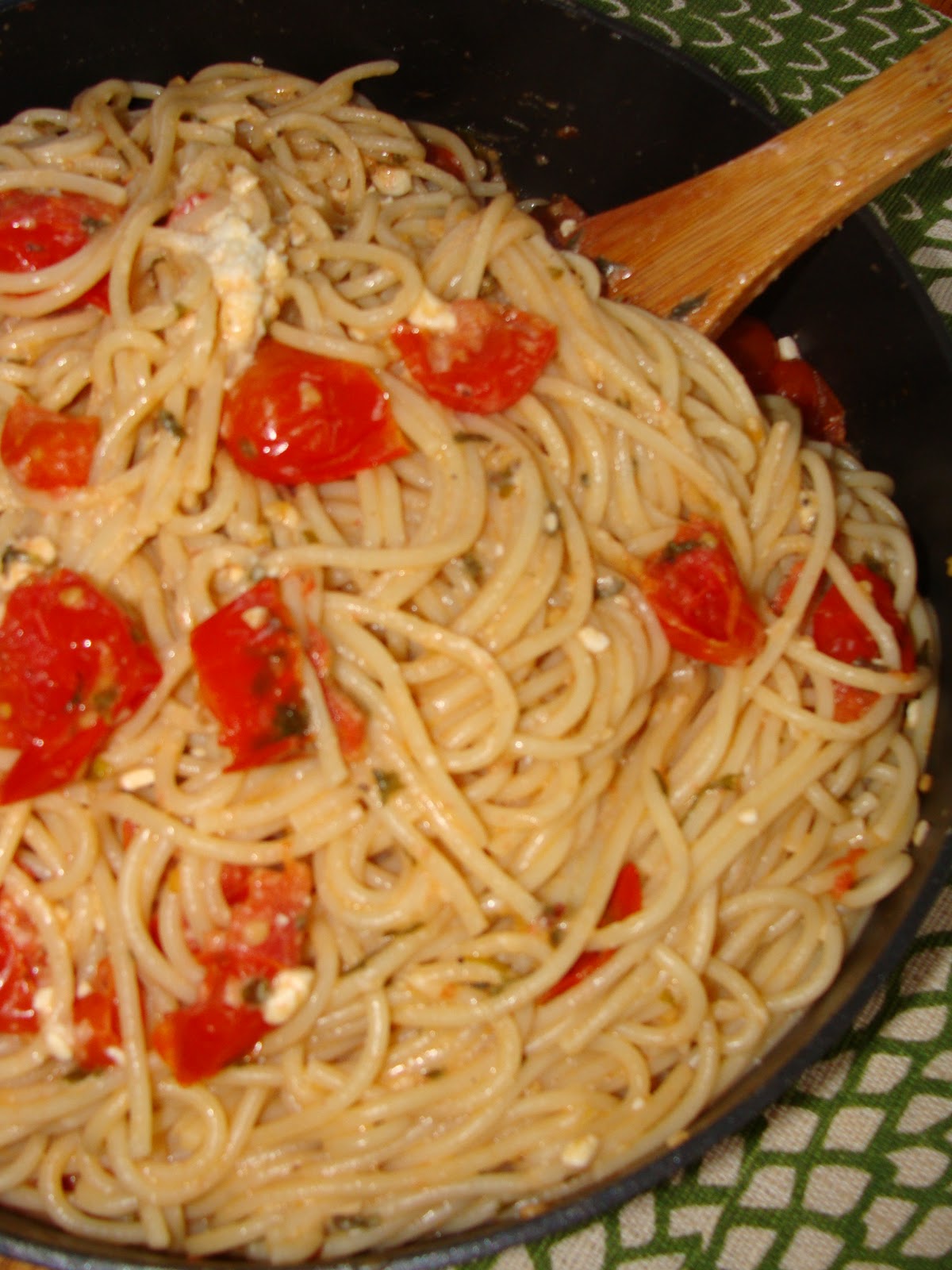 Just Cooking Feta and Tomato Spaghetti