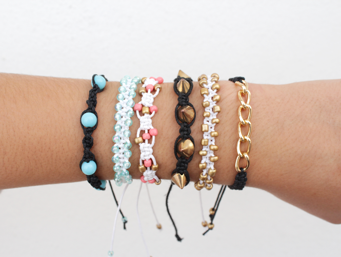 DIY 5 Different Square Knot Bracelets Curly Made