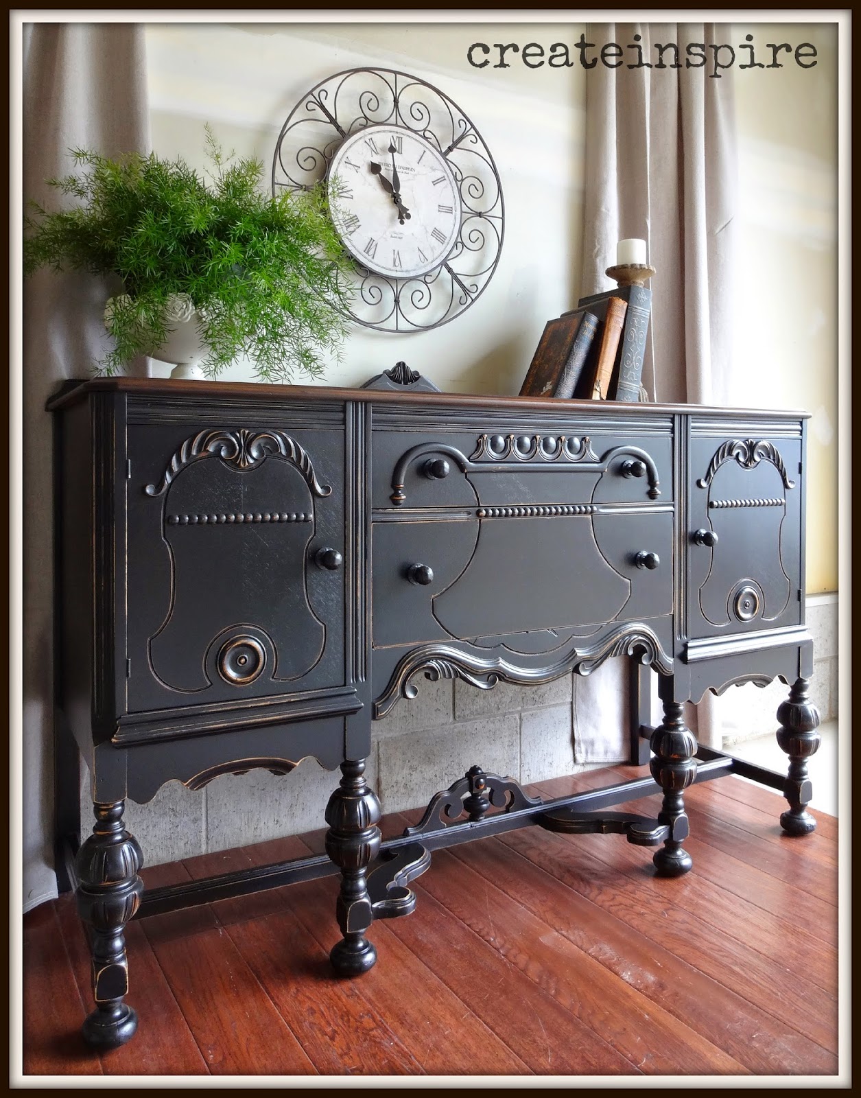 {createinspire} Antique Buffet in Black