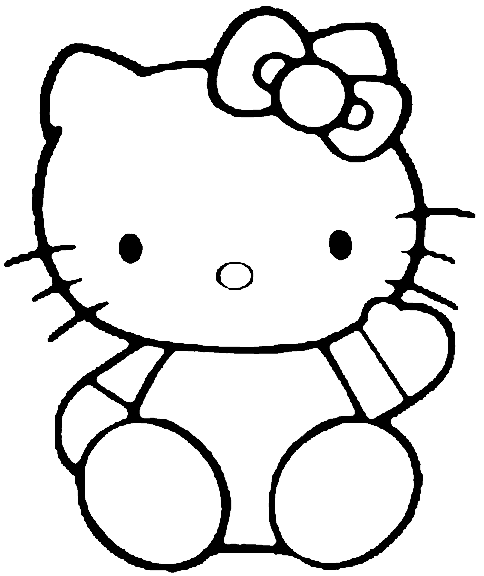Hello Kitty Coloring Pages title=
