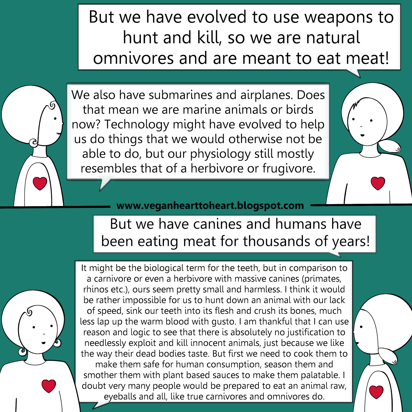Vegan Heart to Heart Are we natural omnivores and meant to eat meat?