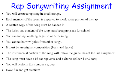 rap songwriting assignment