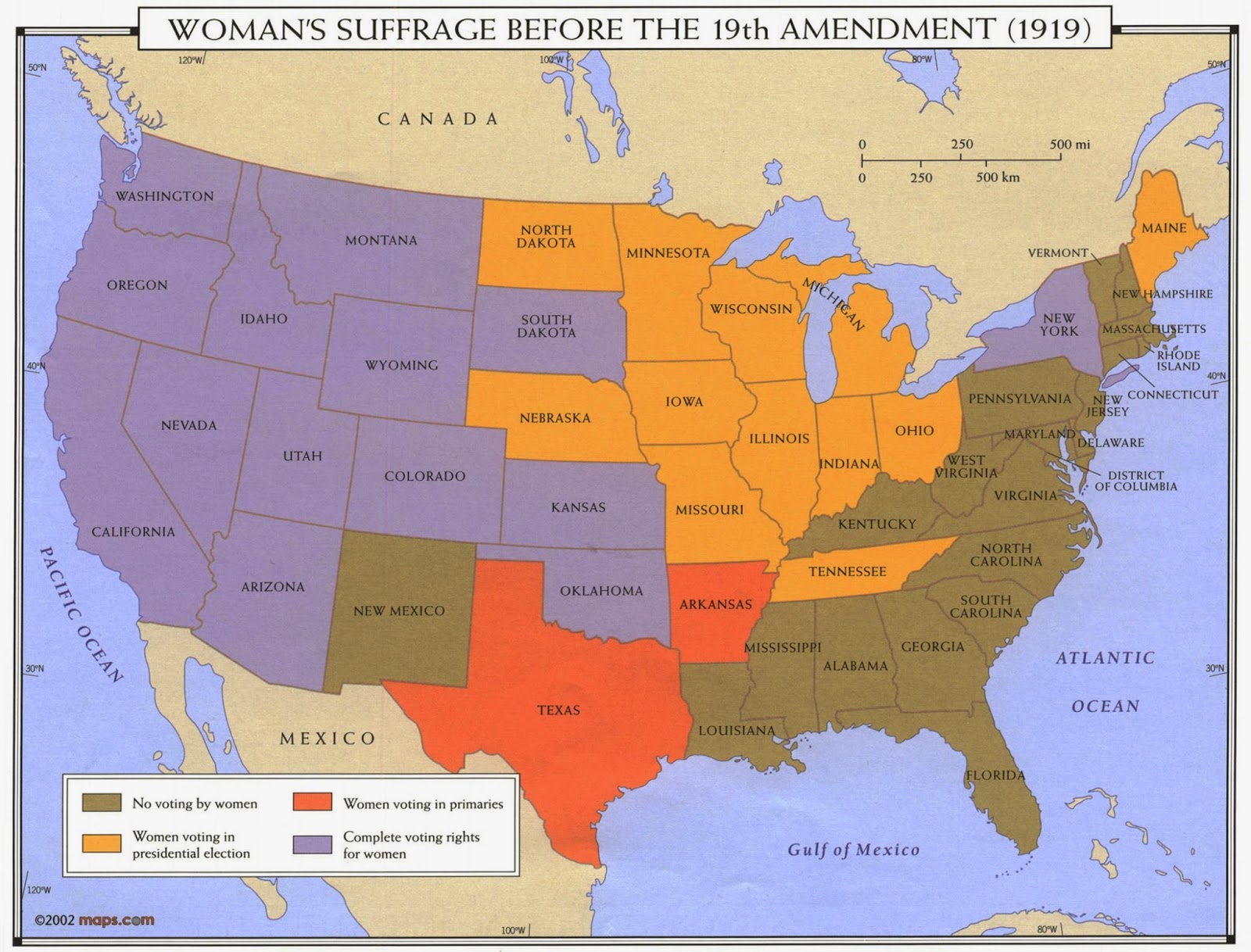 GIS Research and Map Collection Women's Suffrage Maps Available from