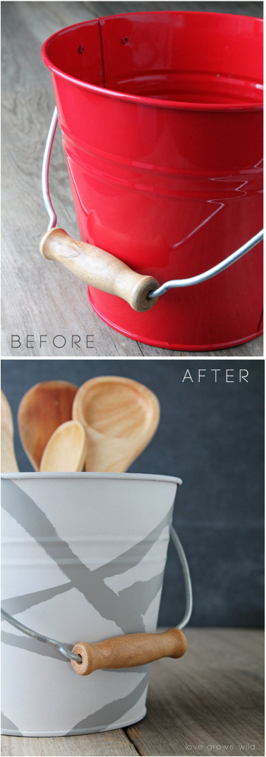 Give your old decor a modern look with this easy spray paint makeover! at LoveGrowsWild.com