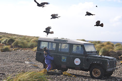 Johnny Rooks - enjoying playing with the Landrover