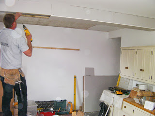 carpenter at work in house