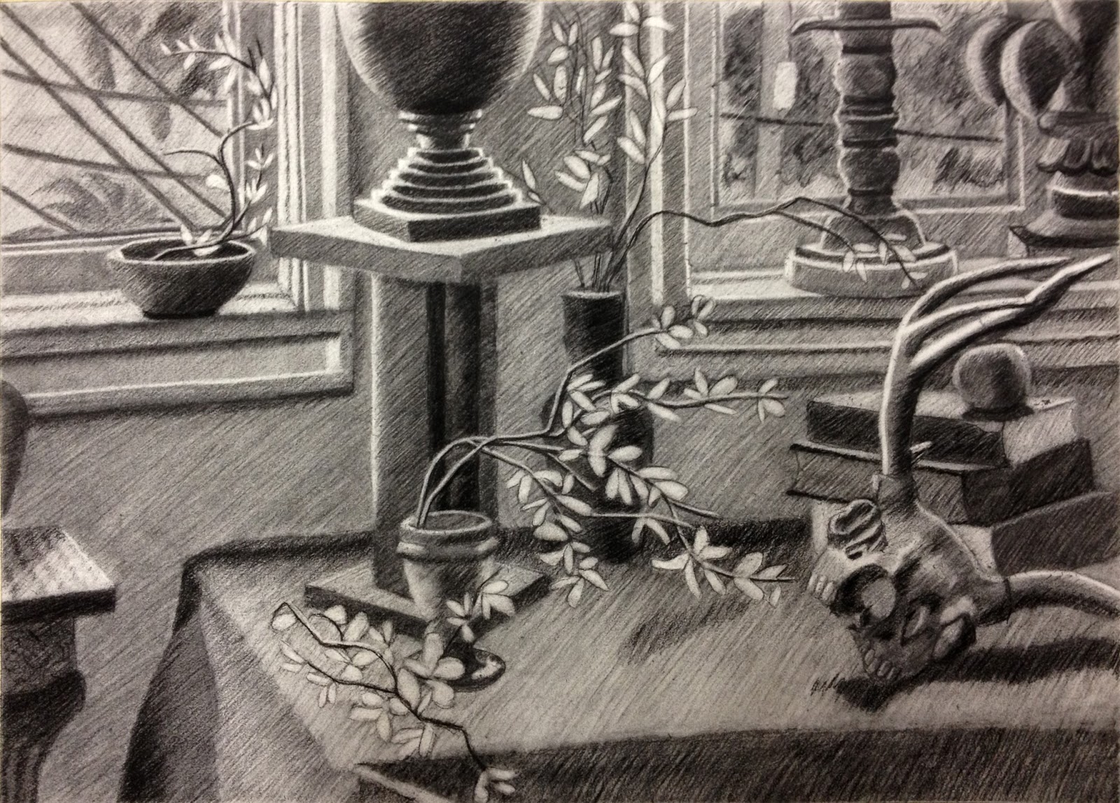 The Art of Erin Costello Charcoal Still Life