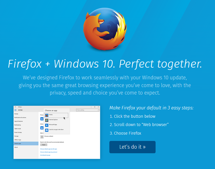 Hodentek Install Firefox for Windows 10