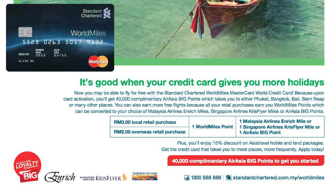 Shazwani Hamid's Blog Standard Chartered introduced the Worldmiles Card!