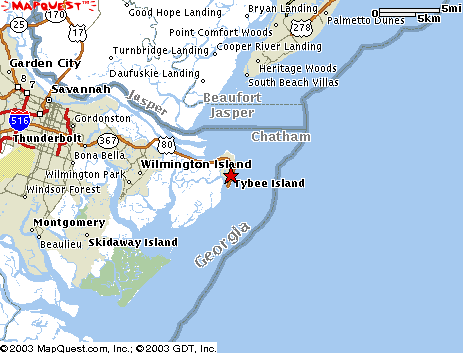 tybee island georgia map