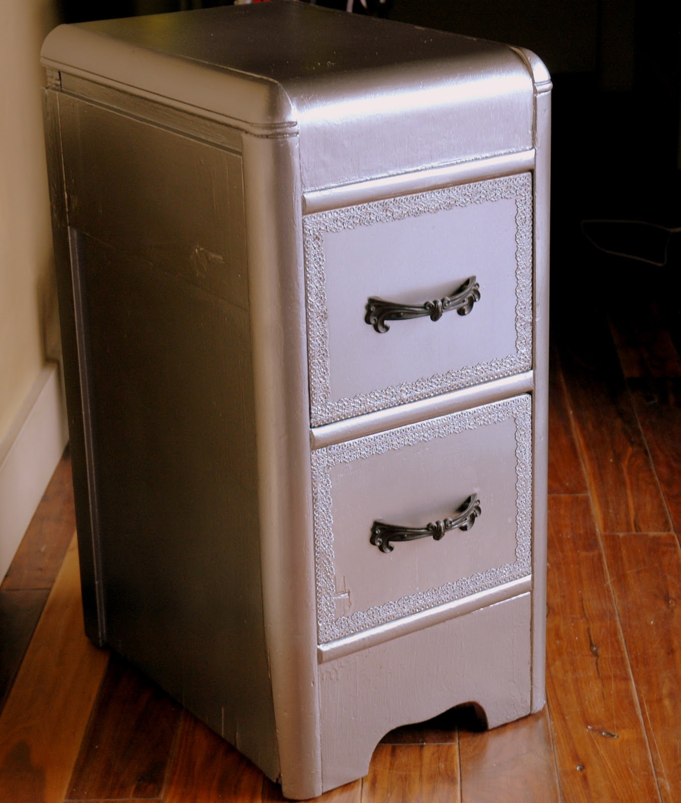 The Turquoise Piano Silver Nightstand