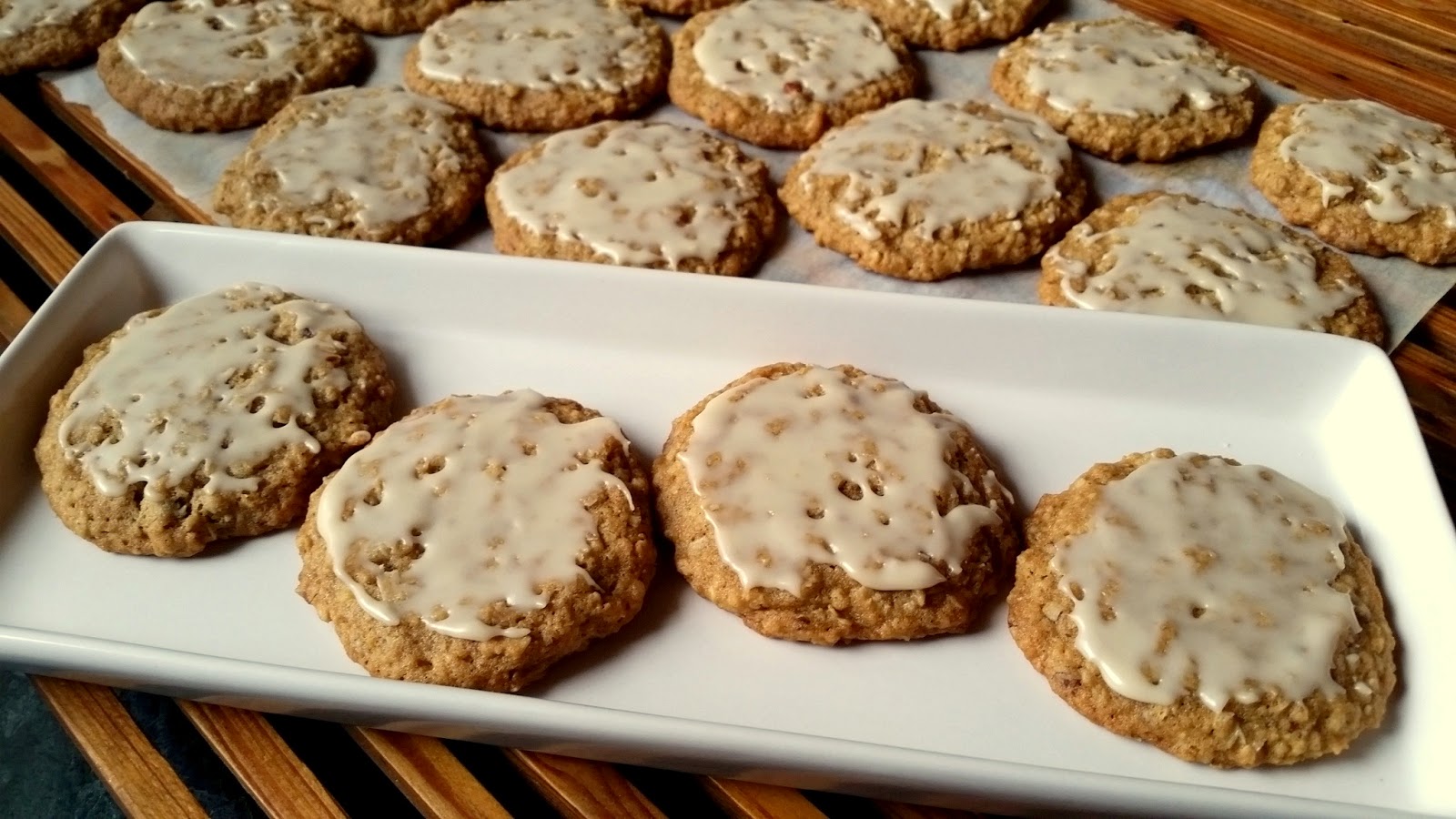 Mennonite Girls Can Cook Iced Oatmeal Pecan Cookies