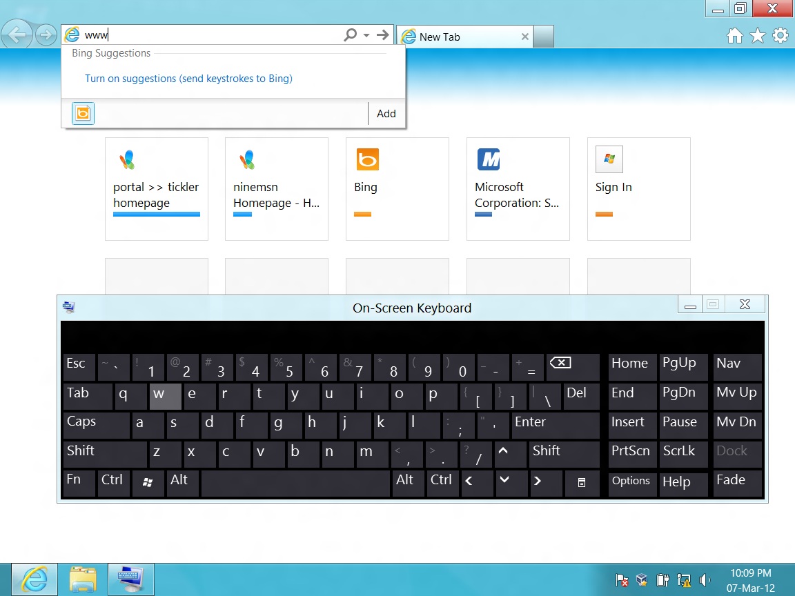 Windows Onscreen Keyboard