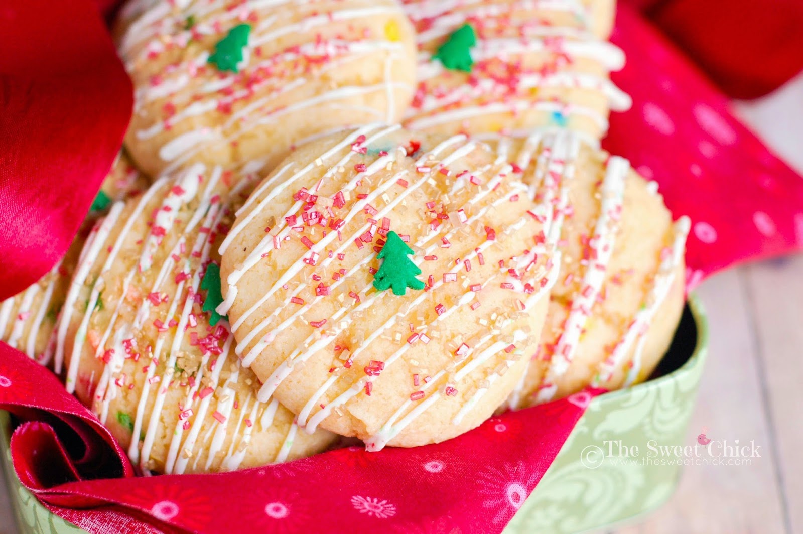 Funfetti Eggnog Cake Cookies by The Sweet Chick