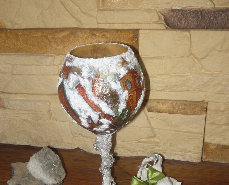 sztuka decoupage Świąteczne lampiony.